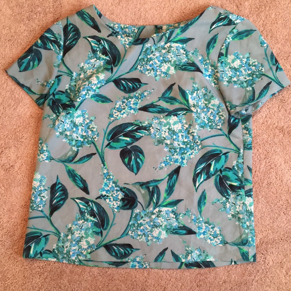 J. Crew printed blouse.